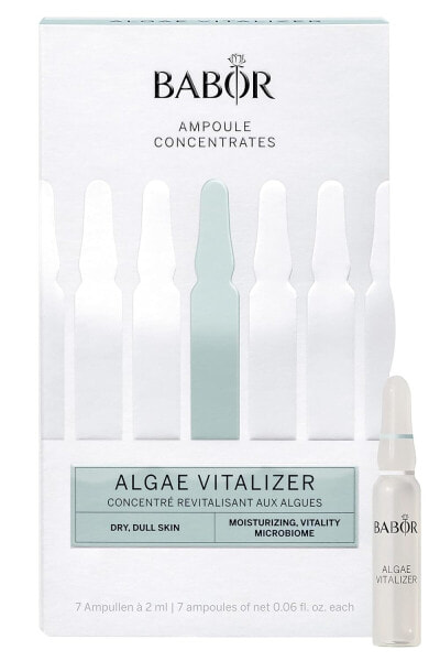 BABOR Algae Vitalizer, Serum Ampullen für das Gesicht, Mit Algenextrakten für einen vitalisierten Teint, Vegane Formel, Ampoule Concentrates, 7 x 2 ml