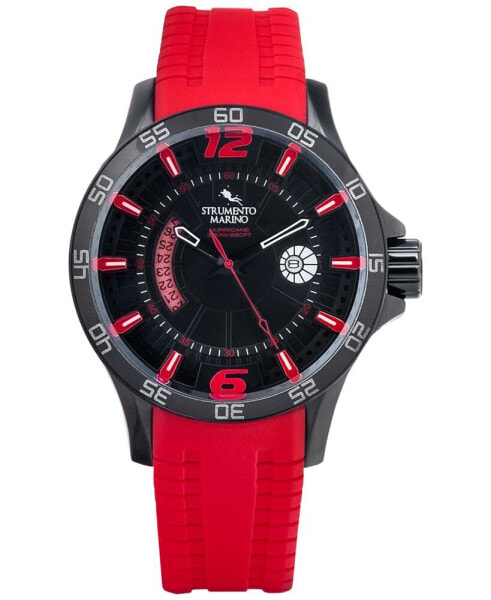 Men's Hurricane Red Silicone Strap Watch 46mm