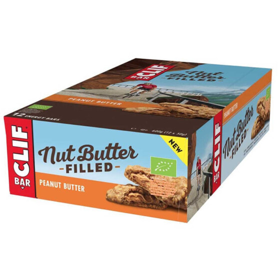 CLIF 50g 12 Units Peanut Butter Energy Bars Box