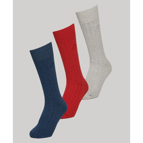 SUPERDRY Core Rib Crew crew socks 3 pairs