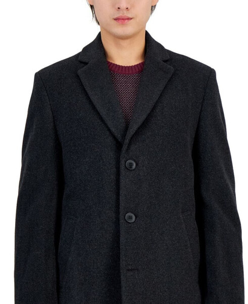Men's Prosper Wool-Blend Slim Fit Overcoat