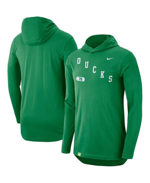 Men's Green Oregon Ducks Team Performance Long Sleeve Hoodie T-shirt