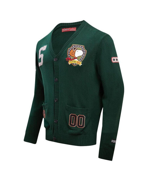 Men's Forest Green Peanuts Snoopy Top Dog Cardigan