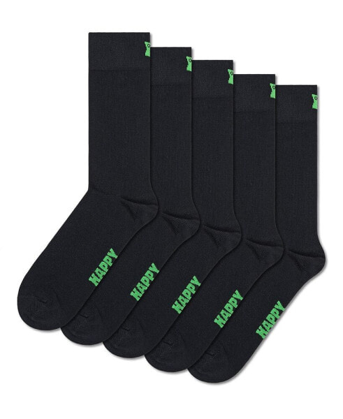 5-Pack Solid Socks