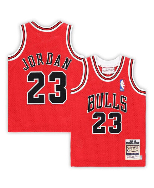Infant Boys and Girls Michael Jordan Red Chicago Bulls 1985/86 Hardwood Classics Authentic Jersey