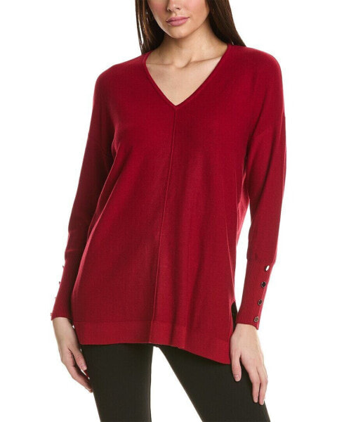 Anne Klein Tunic Sweater Women's Red Xs