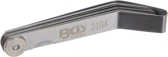 BGS 3184 | Präzisions-Fühlerlehren, gebogen | 12 Blatt | metrisch + Zoll | Fühlerlehre