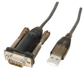 Lindy USB Seriell Converter Lite - Grey - Transparent - 1.5 m - USB Type-A - DB-9 - Male - Male