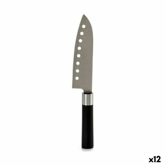 Кухонный нож из нержавеющей стали Kinvara Black Silver Plastic 5 x 30 x 2,5 см (12 штук)
