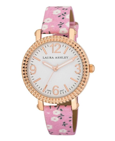 Часы Laura Ashley Pink Floral Bezel Watch