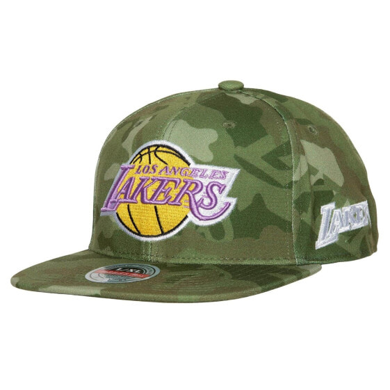 Mens MITCHELL & NESS NBA TONAL CAMO STRETCH FITTED HWC LAKERS