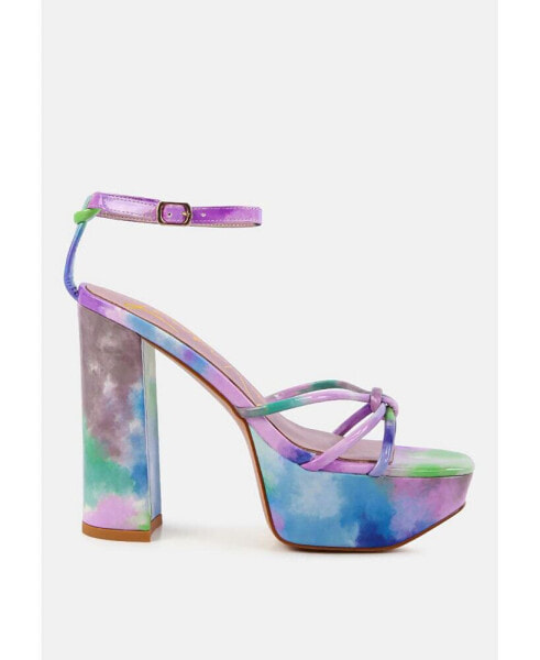 Prisma Tie-Dye High Platform Heeled Sandals