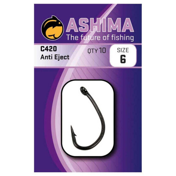 Крючок рыболовный ASHIMA FISHING C420 Anti Eject Single Eyed Hook