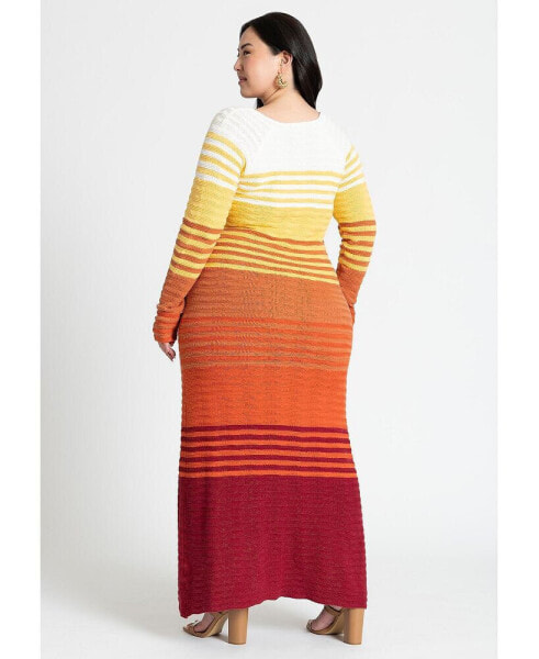 Plus Size Crochet Multicolor Maxi Dress