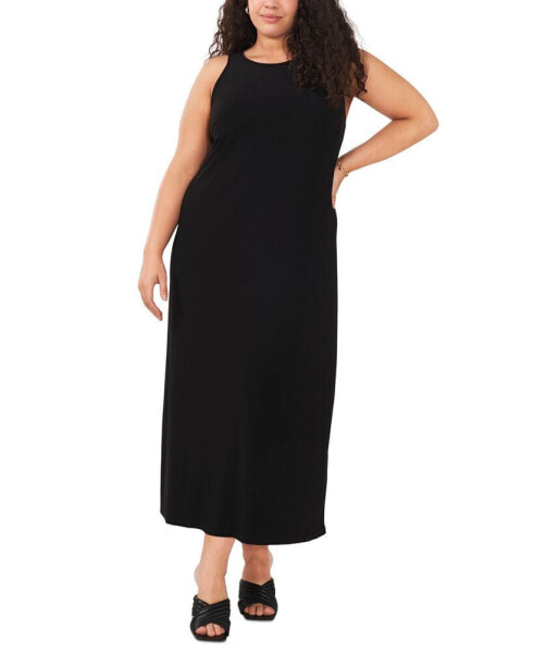 Plus Size Back Keyhole Sleeveless Dress