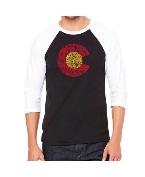 Colorado Men's Raglan Word Art T-shirt