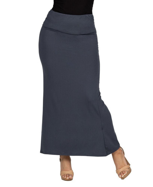 Women's Comfortable Foldover Maxi Skirt