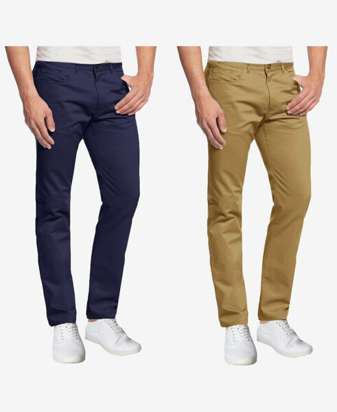 Men's 5-Pocket Ultra-Stretch Skinny Fit Chino Pants, Pack of 2