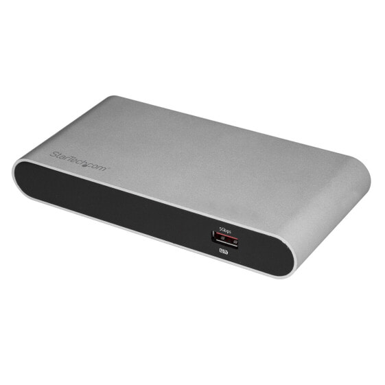 StarTech.com External Thunderbolt 3 to USB Controller - 3 Dedicated USB Host Chips - 1 Each for 5Gbps USB-A Ports - 1 Shared Between 10Gbps USB-C & USB-A Ports - TB3 Daisy Chain - Self Power - Wired - Thunderbolt 3 - Black - Silver - 20 Gbit/s - Aluminium - Any brand