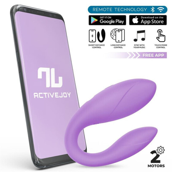 Couple Toy with App Flexible Silicone Lavender