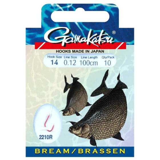 Крючок рыболовный Gamakatsu Booklet Bream 2210R Tied Hook 0,140 мм