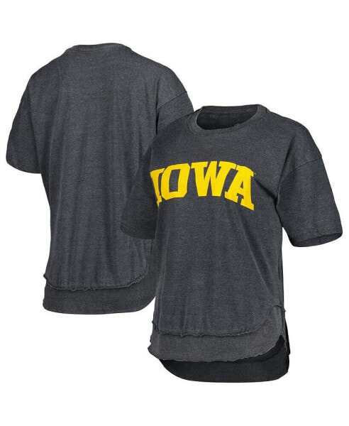 Пончо Pressbox Iowa Hawkeyes Black Distressed Arch