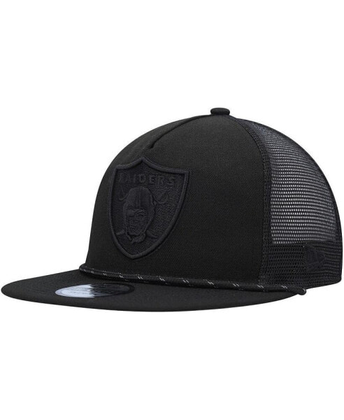 Men's Black Las Vegas Raiders Illumination Golfer Snapback Trucker Hat