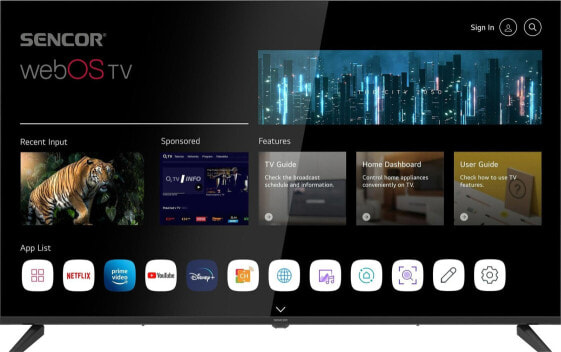 Telewizor Sencor SLE 50US801TCSB LCD 50'' 4K Ultra HD WebOS