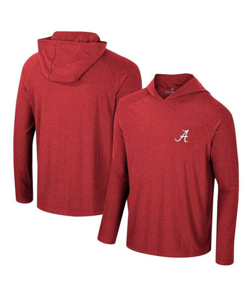 Men's Crimson Alabama Crimson Tide Cloud Jersey Raglan Long Sleeve Hoodie T-shirt