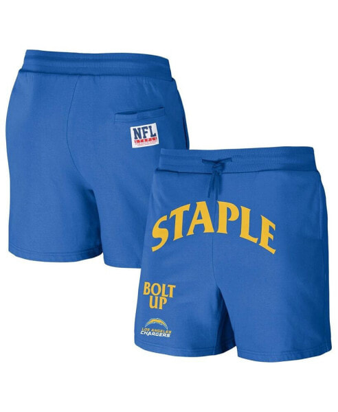 Шорты мужские NFL Properties NFL X Staple Blue Los Angeles Chargers винтажного стиля с эффектом выцветания (Fleece Short)