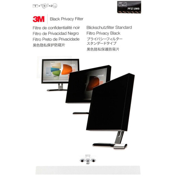 3M PF270W9 Privacy Filter Black 68.6 cm 27.0´´ 16:9 Screen Protector