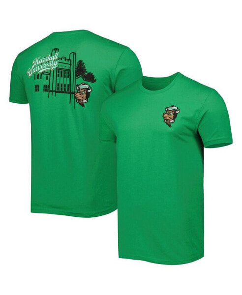 Men's Kelly Green Marshall Thundering Herd Mascot Scenery Premium T-shirt