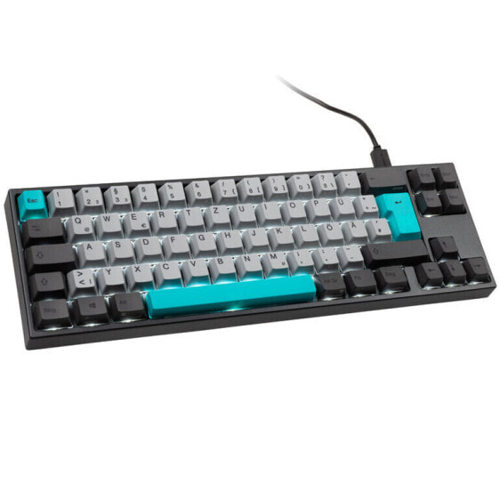 Ducky Miya Pro Moonlight TKL Gaming Tastatur für PC/Mac, MX-Brown, weiße LED - dunkelgrau