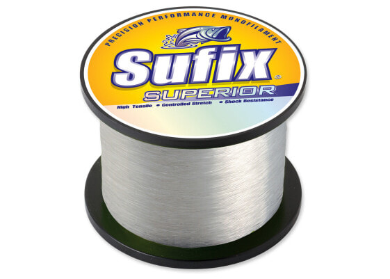 2 Spools Sufix Superior Mono Line, 25 Lb., 1070 Total Yds, Clear