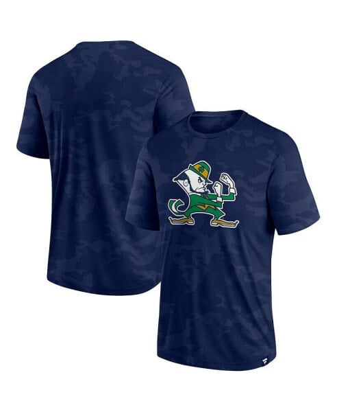 Men's Navy Notre Dame Fighting Irish Camo Logo T-shirt