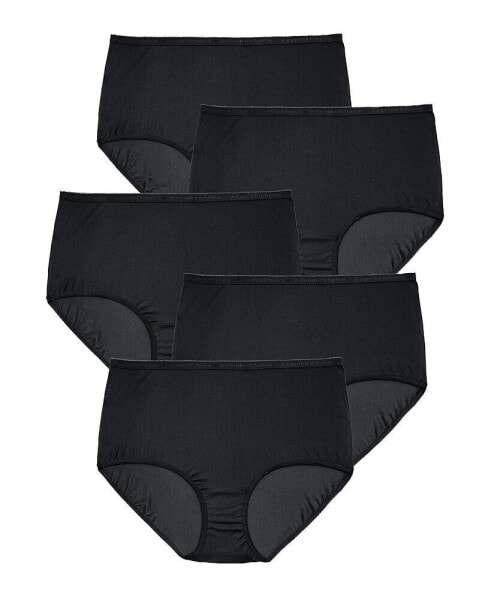 Plus Size Nylon Brief 5-Pack