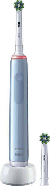 Szczoteczka Oral-B Szczoteczka rotacyjna Pro 3 3000 CrossAction Niebieska + końcówka