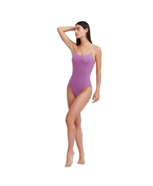 Plus Size Scoop Neck One Piece Swimsuit With U Shape Back