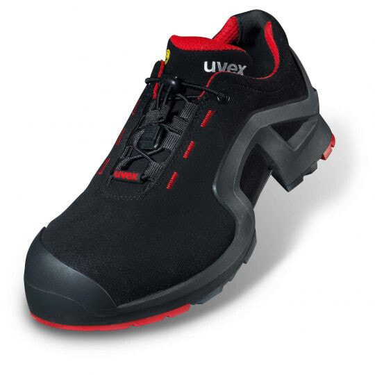 UVEX Arbeitsschutz 85162 - Unisex - Adult - Safety shoes - Black - Red - ESD - S3 - SRC - Speed laces