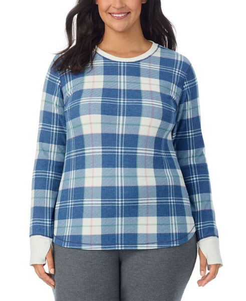 Plus Size Long-Sleeve Crewneck Thermal Top