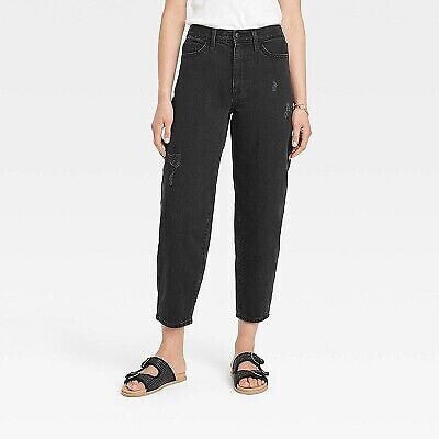 Women's High-Rise Balloon Jeans - Universal Thread Black 2