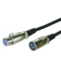 Wentronic XLR Connection Cable - 2m - XLR (3-pin) - Male - XLR (3-pin) - Female - 2 m - Black - Metallic
