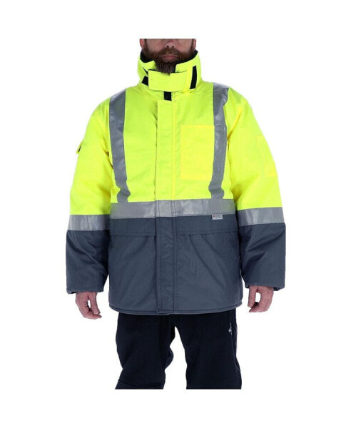 Men's High Visibility Freezer Edge Insulated Jacket with Reflective Tape