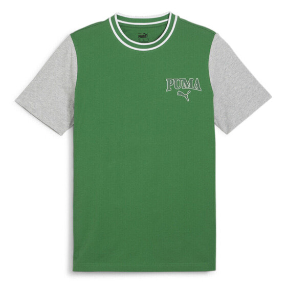 Puma Squad Graphic Crew Neck Short Sleeve T-Shirt Mens Green Casual Tops 6789688