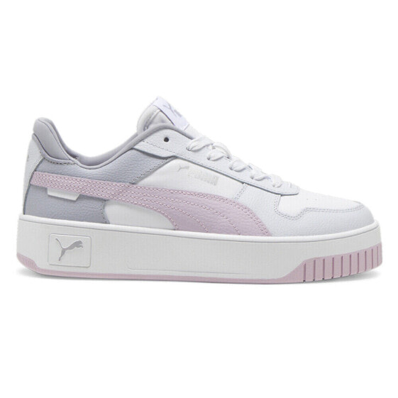 Puma Carina Street Platform Womens Grey, Purple, White Sneakers Casual Shoes 38