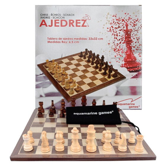 AQUAMARINE Pack And Chess Pieces Board Game