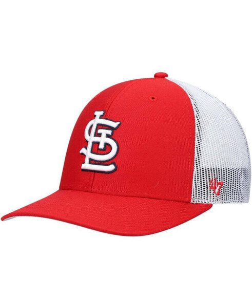 Men's Red, White St. Louis Cardinals Primary Logo Trucker Snapback Hat