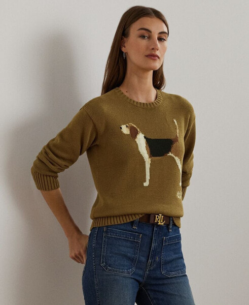 Petite Intarsia-Knit Dog Sweater