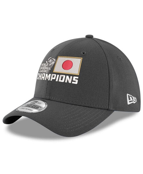 Men's Graphite Japan Baseball 2023 World Baseball Classic Champions Locker Room Replica 39THIRTY Flex Hat