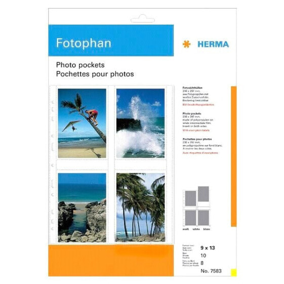 HERMA Fotophan 9x13 Vertical 10 Sheets Sheath